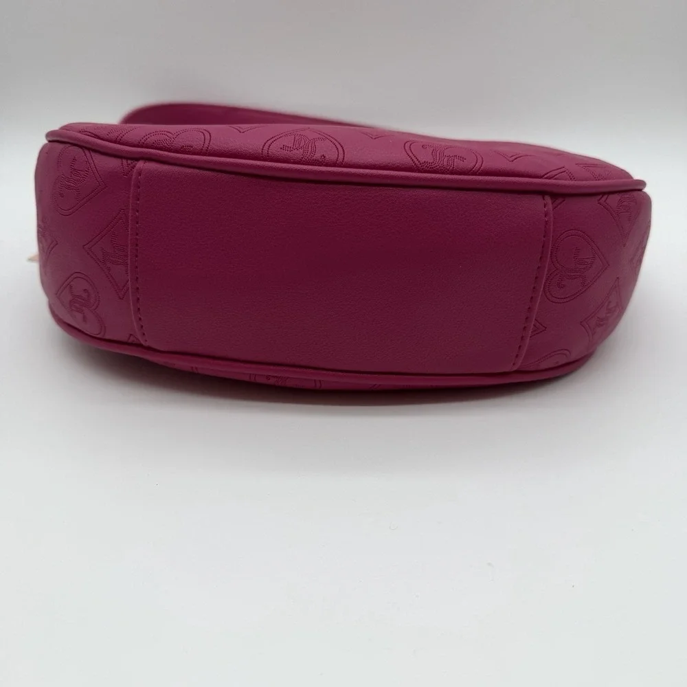 Juicy Couture Top Notch Hobo Shoulder Bag in Raspberry Tart Charms Coquette NWT